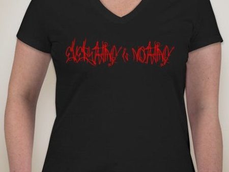 Everything Is Nothing Graffity Nihilist Philosophy V-Neck T-shirt Sale