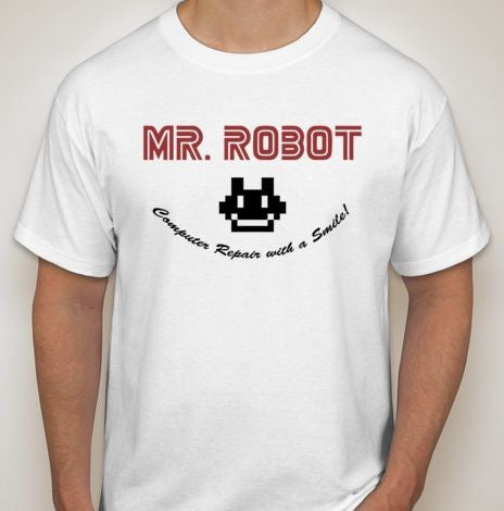 Mr Robot Computer Repair With A Smile TV Show T-shirt For Cheap